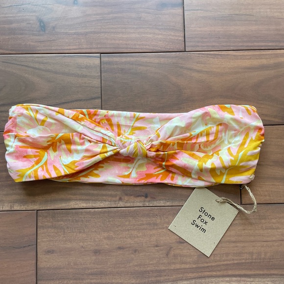 Stone Fox Swim Lele Swim Top Tropix Size L - Picture 2 of 8